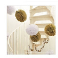 10 Inch Gold Tissue Paper POM Poms